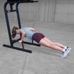 Body-Solid Best Fitness (BFVK10) Vertical Knee Raise, Compact Dip Station and Pull Up Bar Machine for Home Gym, Strength