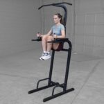 Body-Solid Best Fitness (BFVK10) Vertical Knee Raise, Compact Dip Station and Pull Up Bar Machine for Home Gym, Strength