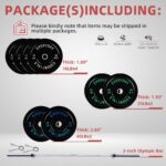 Fitvids Placas de Tope Olímpicas de 2 Pulgadas, Placas de Peso Perfectas para Levantamiento de Pesas y Entrenamiento de