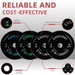 Fitvids Placas de Tope Olímpicas de 2 Pulgadas, Placas de Peso Perfectas para Levantamiento de Pesas y Entrenamiento de