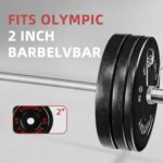 Fitvids Placas de Tope Olímpicas de 2 Pulgadas, Placas de Peso Perfectas para Levantamiento de Pesas y Entrenamiento de