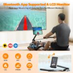 Máquina de Remo con Agua Dripex Foldable 400 Lbs Madera Sólida 6 Niveles Bluetooth Monitor LCD 184 cm