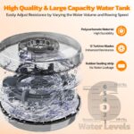 Máquina de Remo con Agua Dripex Foldable 400 Lbs Madera Sólida 6 Niveles Bluetooth Monitor LCD 184 cm