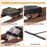Máquina de Remo con Agua Dripex Foldable 400 Lbs Madera Sólida 6 Niveles Bluetooth Monitor LCD 184 cm