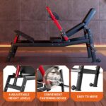 Garvee Hip Thrust Machine, 900LBS Capacity Plate-Loaded Glute Bridge Machine with Weight Holder Adjustable Footboard, He