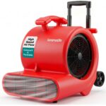 Ventilador Soplador Portátil SereneLife SLAIRFM40RD 4000 CFM, 3 Velocidades, Inclinación Ajustable, Motor 1 HP, Color Ro