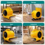 Ventilador Soplador Portátil SereneLife SLAIRFM40YL 4000 CFM, 3 Velocidades, Inclinación Ajustable, Motor 1 HP para Hoga