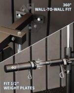 Garvee Wall Mount Cable Machine, LAT Pulldown Machines with 19 Positions Dual Pulley System, Cable Crossover Machine wit