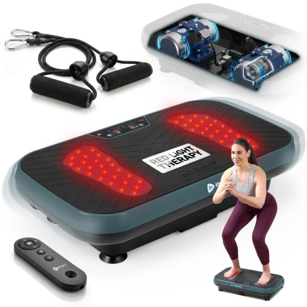 Plataforma vibratoria de bajo impacto LifePro VibraRed LP-VBRRD-JADE 99 velocidades 9 programas luz roja LED 200W 220 li