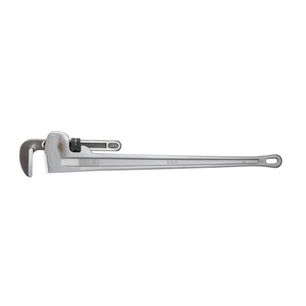 RIDGID 31115 Modelo 848 Llave de tubo recta de aluminio de 48 pulgadas con capacidad de tubo de 6 pulgadas, llave de plo
