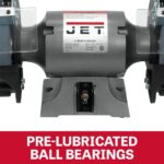 JET Amoladora de banco de 8 pulgadas, 3450 RPM, 1/2 HP, 120V 1Ph (modelo JBG-8)