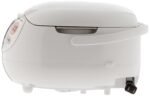 Zojirushi Arrocera y calienta arroz Neuro Fuzzy, 5–1/2 tazas (crudas), calidad premium, color blanco, Blanco