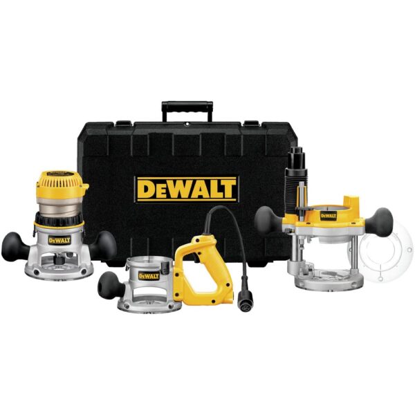 Router DEWALT DW618B3 Kit de Base Fija y de Inmersión 12 Amperios 2-1/4 HP