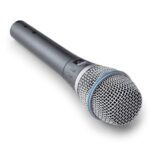 Micrófono condensador SHURE para manejar aplicaciones vocales, Plateado