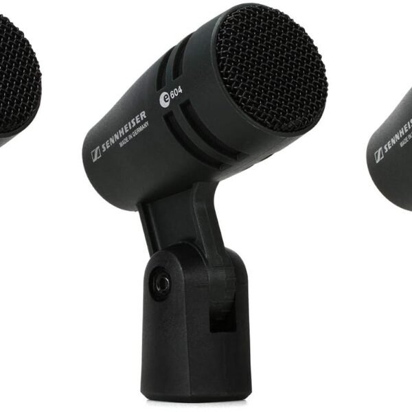 Sennheiser Pro Audio E604 Kit de micrófono de instrumento cardioide dinámico, paquete de 3