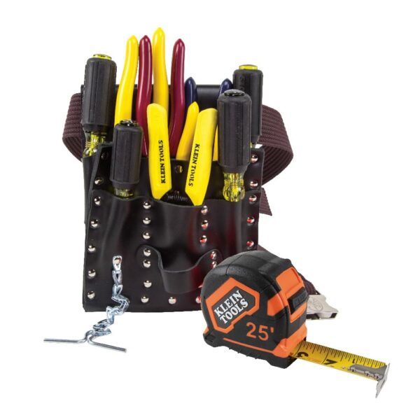Klein Tools Juego de herramientas para electricista 5300, incluye 4 destornilladores, 4 alicates, cinta métrica, pelacab