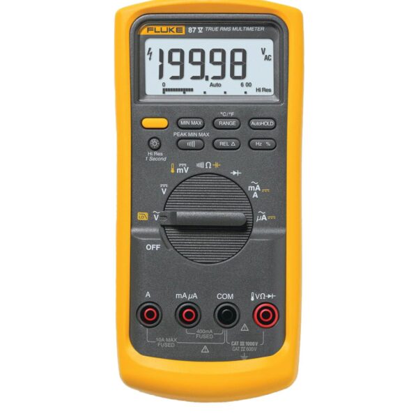 Multi medidor digital FLUKE 87 V | Solución de problemas avanzada, medidas 1000 V AC/DC, pico mínimo/máximo y filtro de