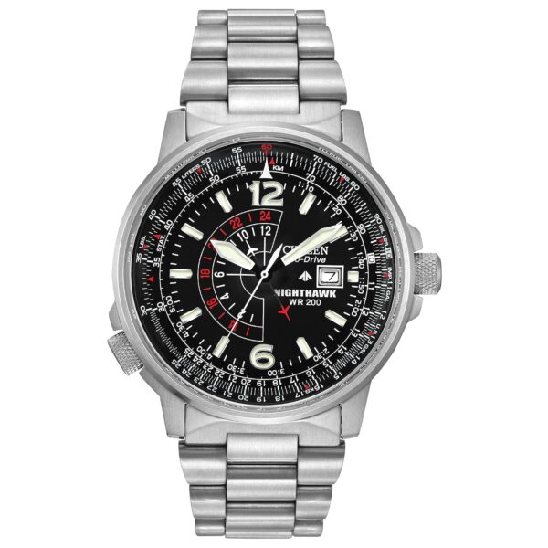 Reloj Citizen Eco-Drive Promaster Nighthawk Piloto BJ7000-52E Acero Inoxidable Esfera Negra 42 milímetros