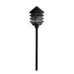 Luminaria de Camino Kichler 15005BKT Six Groove 1 Luz Negro Texturizado 12V