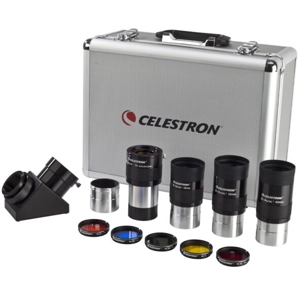 Celestron – Kit de accesorios para ocular y filtro de 2 pulgadas – Juego de accesorios para telescopio de 12 piezas – Oc