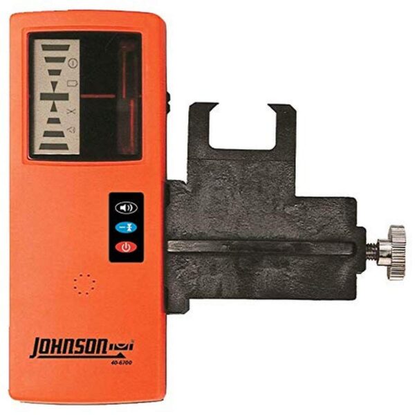 Detector Láser Johnson Level & Tool 406700 Haz Rojo con Abrazadera 6.5 x 2.5 pulgadas Naranja