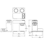 BUNN VP17-3, Cafetera comercial de colado de perfil bajo de 12 tazas, 3 calentadores inferiores, 13300.0003, plateado