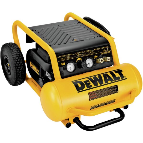 DEWALT Compresor de aire, 225-PSI máximo, transporte de mano con ruedas, 4-1/2 galones (D55146)