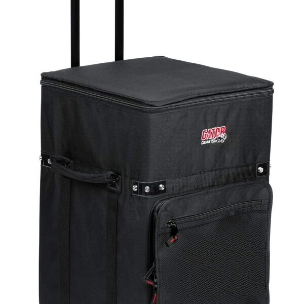 Gator Cases Utility Series - Estuche de carga con bandeja elevadora, ruedas y mango retráctil, 13.5 x 12.75 x 14 pulgada