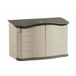 Cobertizo de Almacenamiento Horizontal Rubbermaid FG374801OLVSS Resina Beige Marrón 4.5 x 3 pies