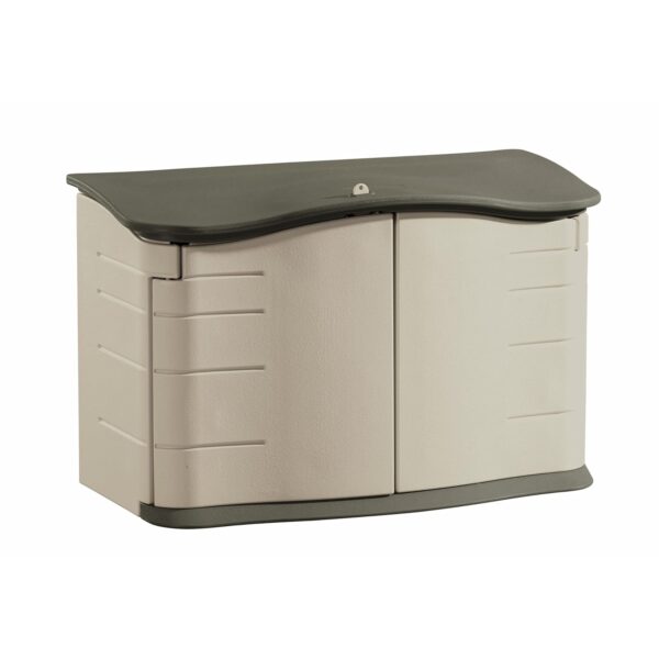 Cobertizo de Almacenamiento Horizontal Rubbermaid FG374801OLVSS Resina Beige Marrón 4.5 x 3 pies