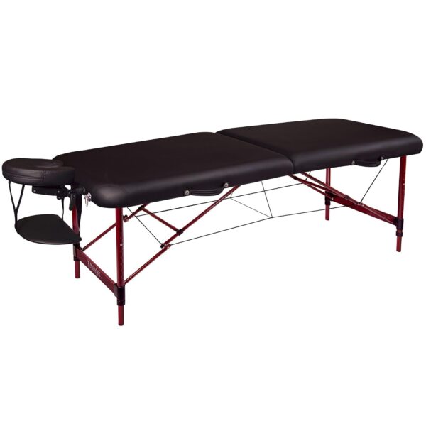 Mesa de Masaje Portátil Master Massage Zephyr 24351R Aluminio Negro 28 x 72 Pulgadas Capacidad 450 Libras