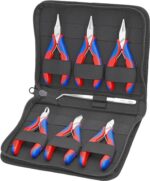 Juego de Alicates Electrónicos Knipex 00 20 16 7 Piezas Acero al Cromo Vanadio