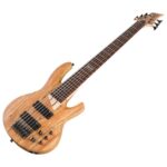 ESP LTD B-206SM - Bajo de 6 cuerdas de arce rajado, acabado satinado natural