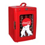 Mini refrigerador retro de 25 L de Coca-Cola con diseño de oso polar, enfriador/calentador portátil para aperitivos, beb