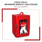Mini refrigerador retro de 25 L de Coca-Cola con diseño de oso polar, enfriador/calentador portátil para aperitivos, beb
