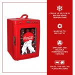 Mini refrigerador retro de 25 L de Coca-Cola con diseño de oso polar, enfriador/calentador portátil para aperitivos, beb