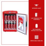 Mini refrigerador retro de 25 L de Coca-Cola con diseño de oso polar, enfriador/calentador portátil para aperitivos, beb