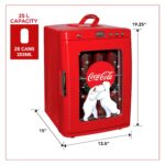Mini refrigerador retro de 25 L de Coca-Cola con diseño de oso polar, enfriador/calentador portátil para aperitivos, beb