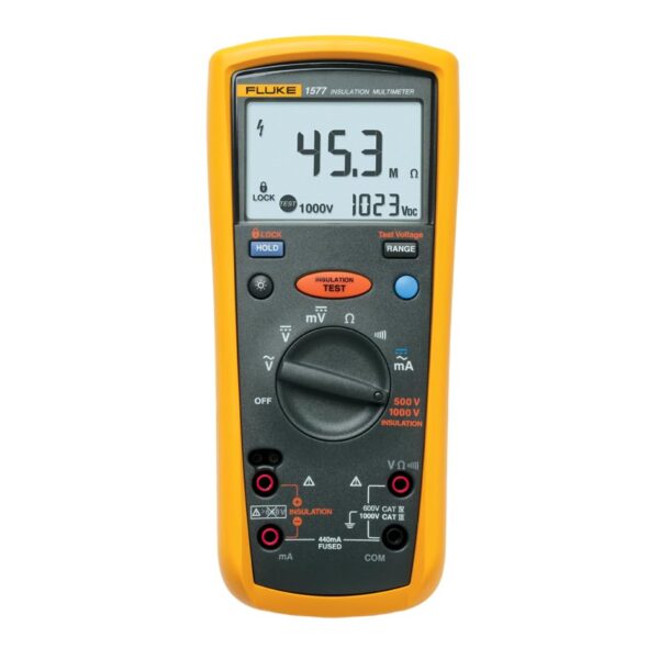 Fluke Multímetro de aislamiento 1577, pantalla LCD, resistencia de 600 megaohm, voltaje 500/1000V
