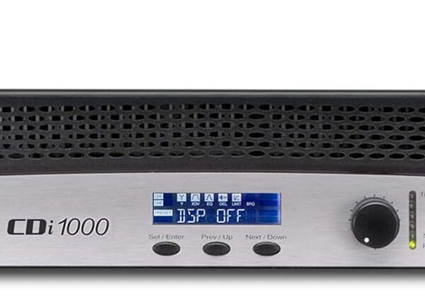 Crown Amplificador de potencia CDi 1000 de dos canales, 500 vatios @ 4Ω, 70V/140V