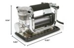 Compresor Portátil Viair 440P 12 Voltios 150 PSI 3 CFM Negro con Estuche de Lona y Manguera de 25 Pies