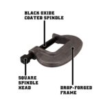 Wilton Brute Force Abrazadera C, apertura de 8-1/2", garganta de 3-7/8", fuerza de sujeción de 31,250 libras (Modelo 8 F
