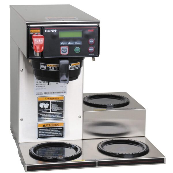 BUNN Axiom DV-3, cafetera comercial automática de doble voltaje para 12 tazas, 3 calentadores inferiores, 38700.0009, gr