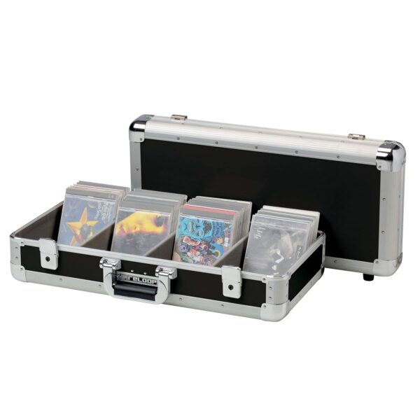 Reloop Estuche para 100 CD – Estuche profesional para CD, construcción robusta, división de 4 pliegues, 2 ajustes a pres