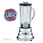 Waring Comercial BB900G licuadora de barra cromada de 1/2 HP con contenedor de vidrio de 40 onzas color plateado