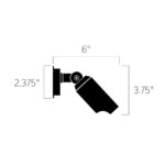 Luz de acento Kichler 15087AZT 1 Luz 12V Bronce Arquitectónico Texturizado 4 Pulgadas de Alto x 2.5 Pulgadas de Ancho