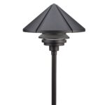 Luz de Camino Kichler 15211BKT Six Groove Path & Spread 120V Negro Texturizado 9.5x11.5 pulgadas 1 Luz