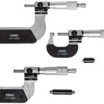 Juego de Micrómetros Fowler 52-224-103-0 0-3 Pulgadas Resolución 0.0001 Pulgadas Dedal Ratchet