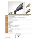 Luz de acento para exteriores Kichler 15374AZT 7.5 pulgadas Bronce arquitectónico texturizado Halógeno 12 V