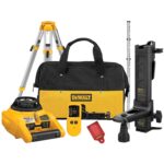 Kit de Láser Giratorio DeWalt DW074KD con Detector Láser Autonivelante Color Rojo